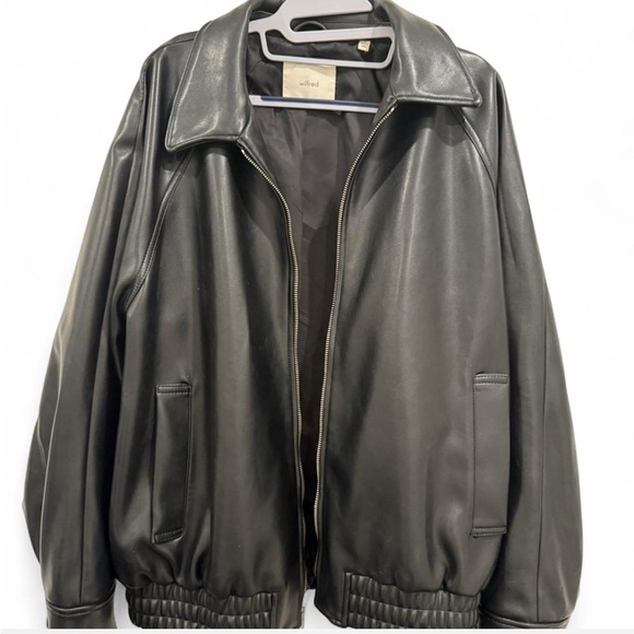 Aritzia Wilfred Falcon Bomber- Vegan Leather - Picture 1 of 2